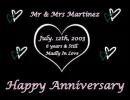 MR & MRS MARTINEZ-HAPPY ANNIVERSARY