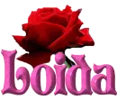 Loida in Pink with Red Rose
