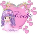 Girl with pink heart - Cookie