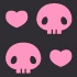 pink skulls