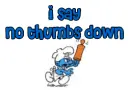 i say no thumbs down