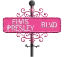 hot pink street sign elvis presley BLVD