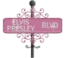 pink street sign elvis presley BLVD