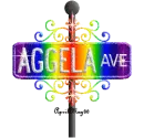 rainbow street sign aggela AVE