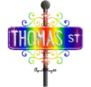rainbow street sign thomas ST