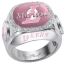 pink Los Angeles Lakers diamond ring marissa