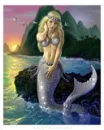 MERMAID ON ROCK ,OCEAN