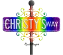rainbow street sign christy's WAY