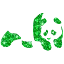 green panda