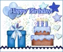 Blue Happy Birthday