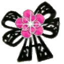 Pink and black bow