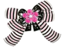 Pink and black bow