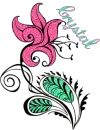 Crystal with Pink Flower