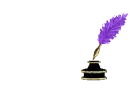 Lynn Purple Feather Pen