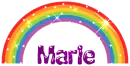 RAINBOW WITH THE NAME MARIE