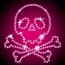 Pink Glitter Skull
