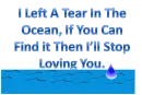 teardrops in the ocean