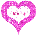 Name marie in a heart