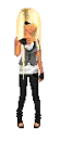 Blond Doll Blowing kisses