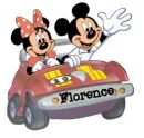 minnie & mickey with the name florence
