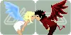 angel + demon kiss