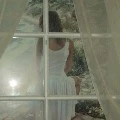 lady in a window
