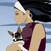 girl and pet