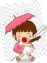 girl under the rain