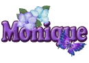 Purple flower & Butterfly: Monique