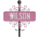 pink street sign wilson