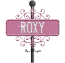 pink street sign roxy