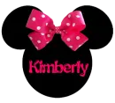 MINNIE FACE WITH THE NAME KIMBERLY
