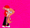 Brick and blossom kissing