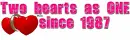 Two hearts as one since 1987