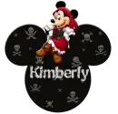 MINNIE HEAD WITH THE NAME KIMBERLY