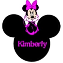 MINNIE HEAD WITH THE NAME KIMBERLY
