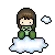 giRl sitting dOwn on the clOudS