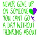 never give up