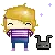 pUrple giRl with blaCk bUnny