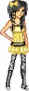 Black & Yellow Scene Girl