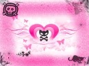pink skull background