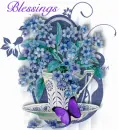 Butterfly, Blessings and Forget-Me-Nots