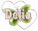Delia Butterfly on Hearts