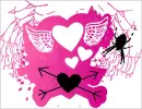 Love, heart, SKULL