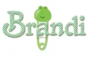 Frog Safety Pin: Brandi