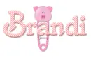 Pig Safety Pin: Brandi