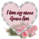 Pink Heart & Roses: I love My niece Grace Ann