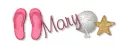 flip flops with name Mary
