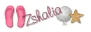 flip flops with name Zshalia