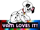 Dalmatian-Yam loves it
